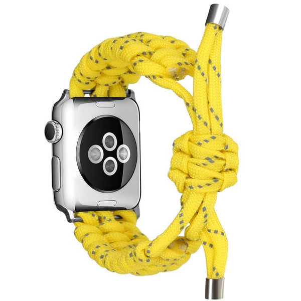 Lemon Yellow Adjustable Woven Band-Apple-Watch-Band