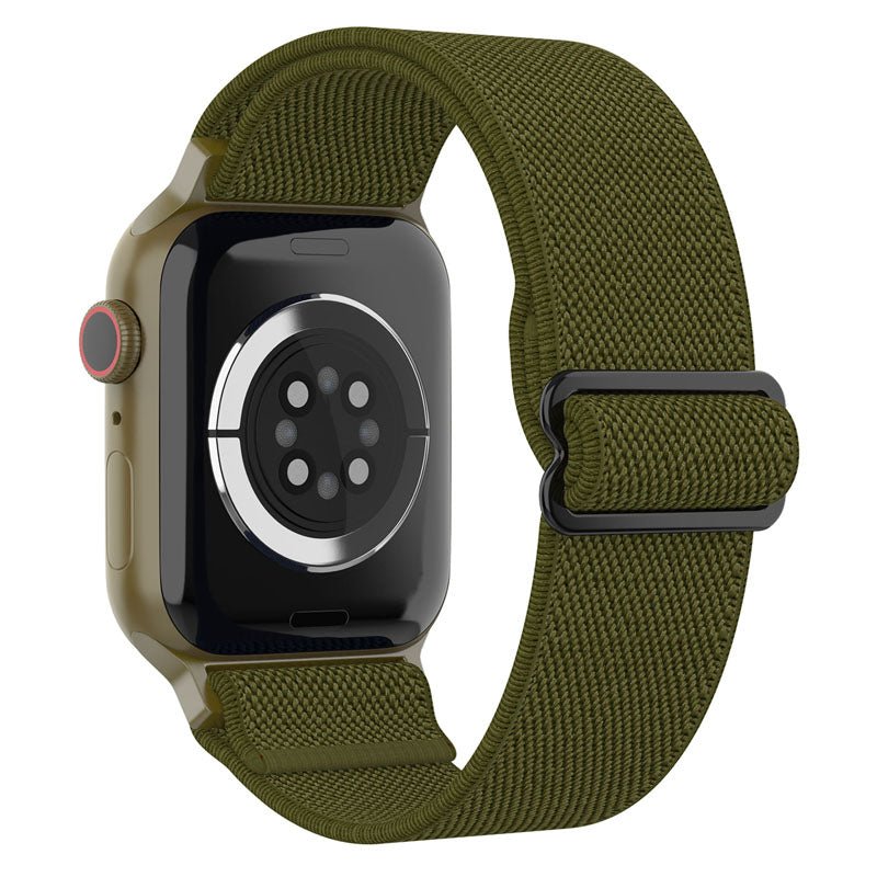 Army Green Stretchy Solo Loop-Apple-Watch-Band