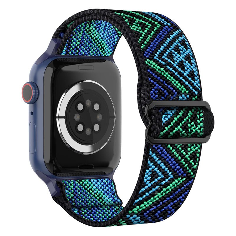 Blue/Green Stretchy Solo Loop-Apple-Watch-Band