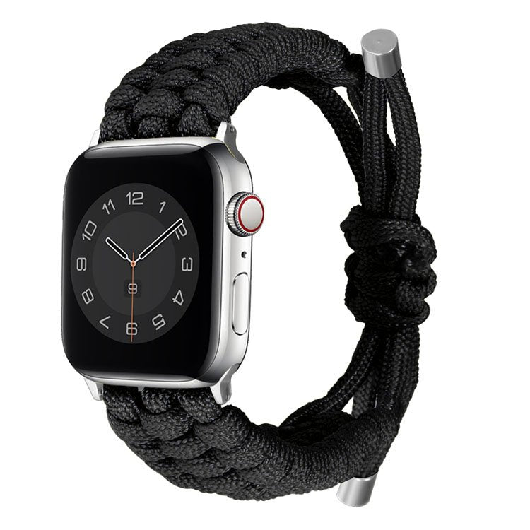 Black Adjustable Woven Band-Apple-Watch-Band