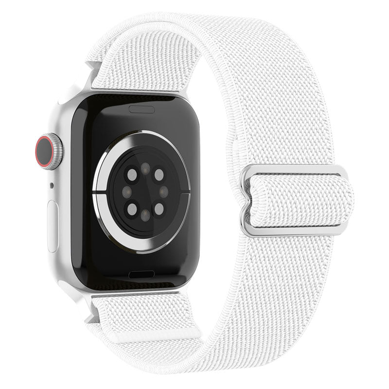 White Stretchy Solo Loop-Apple-Watch-Band