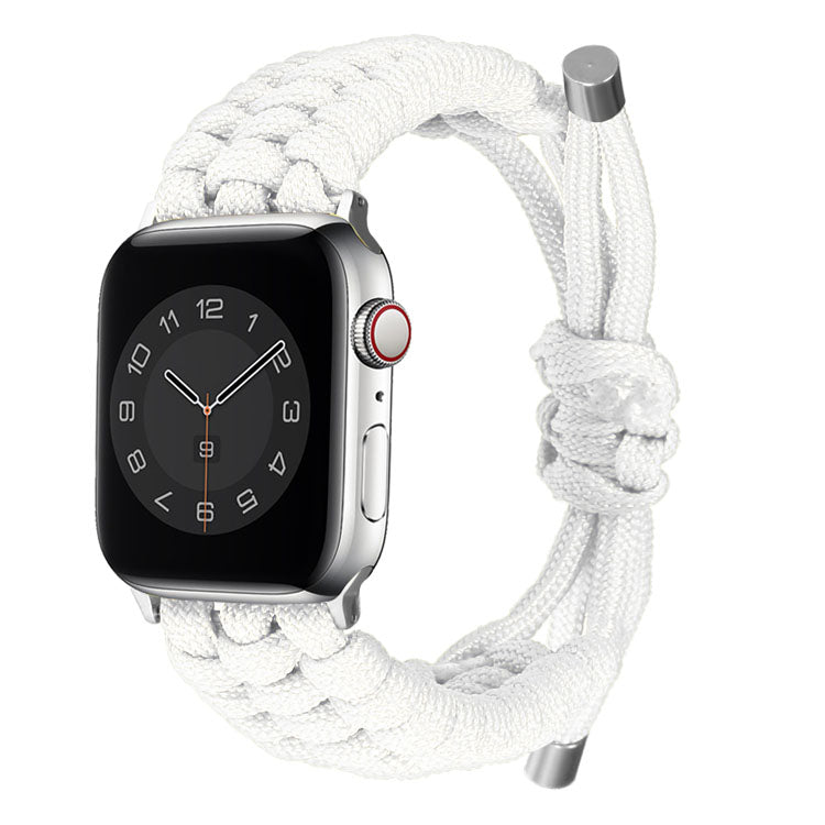 White Adjustable Woven Band-Apple-Watch-Band