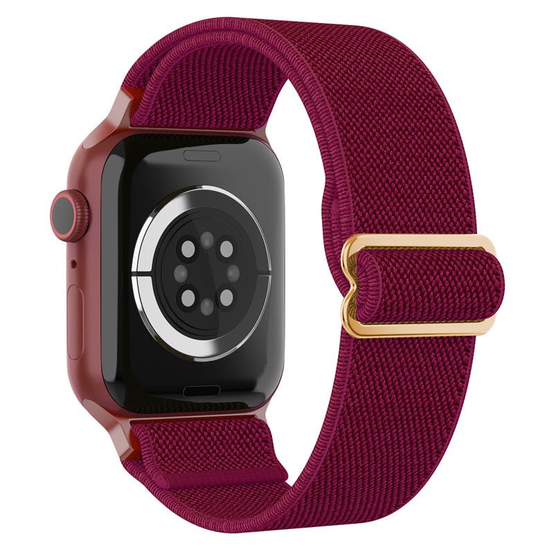 Burgundy Stretchy Solo Loop-Apple-Watch-Band