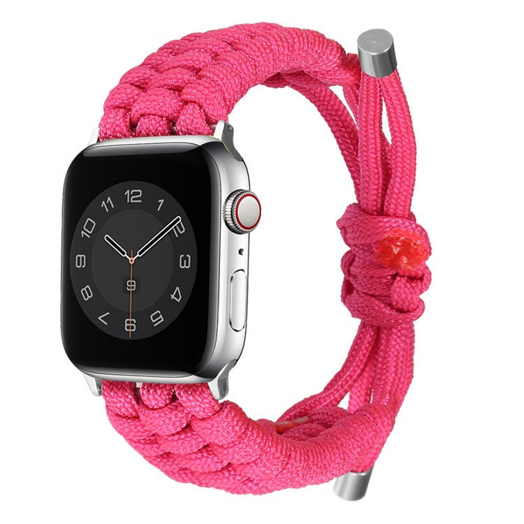 Pink Adjustable Woven Band-Apple-Watch-Band