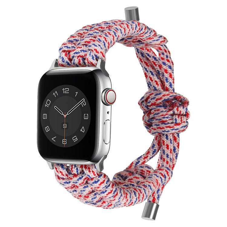 Red/Blue Adjustable Woven Band-Apple-Watch-Band