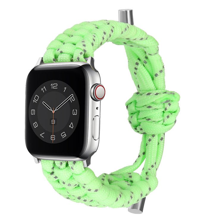 Green/Gray Adjustable Woven Band-Apple-Watch-Band