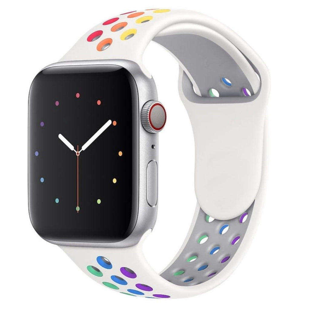 White Sport Band-Apple-Watch-Band